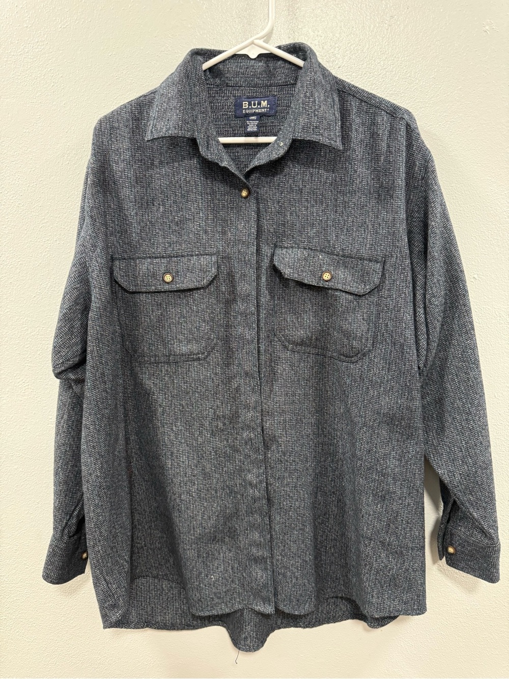 B.U.M. Equipment Men's Charcoal Grey Button-Down Shirt